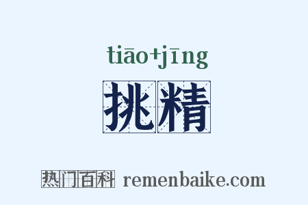 挑精是什么意思的图片